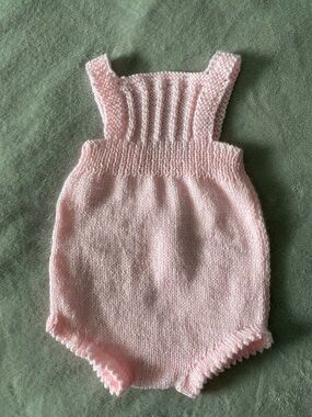 Baby Knit One-Piece Romper in Light Pink